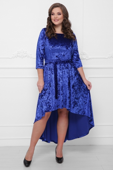 платье "Магия"бархат электрик в интернет-магазине