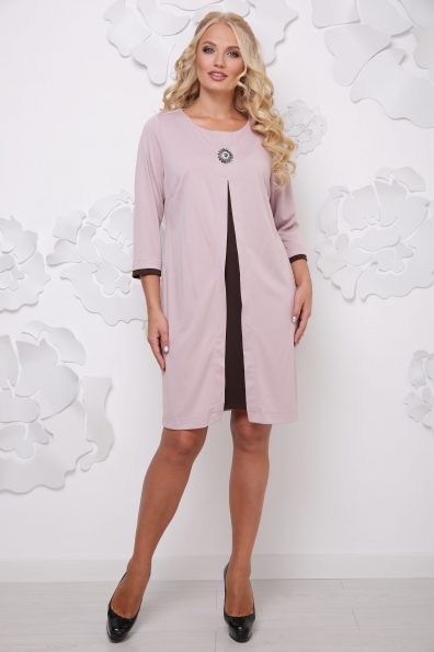 платье "Роскошь"беж+шоколад в интернет-магазине