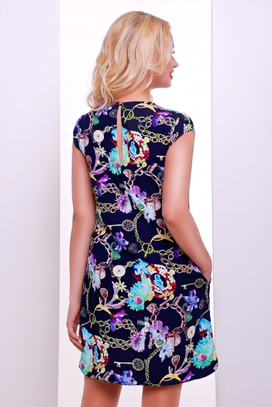 Платье "Сафари"темно-синий в интернет-магазине фото №2