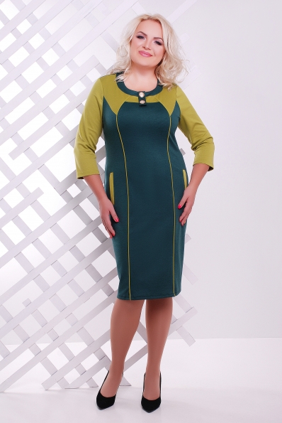 Платье "Стефани"бутылка+оливка в интернет-магазине