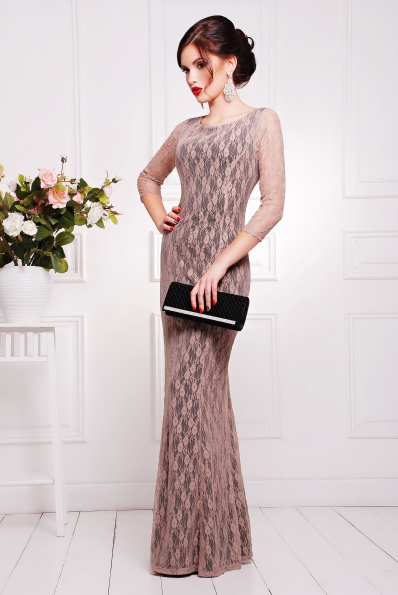 Платье"Арсения"кофе в интернет-магазине