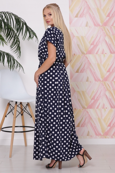 платье "Селена"синий горох в интернет-магазине фото №2