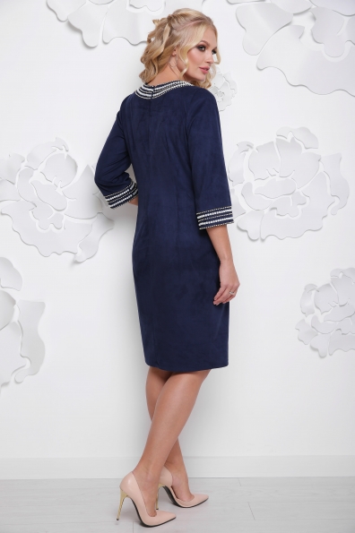 платье "Мираж"замша темно-синий в интернет-магазине фото №2