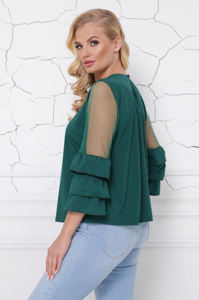 блуза "Индиго"изумруд в интернет-магазине фото №2