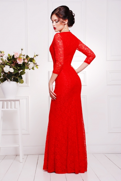 Платье"Арсения"красный в интернет-магазине фото №2