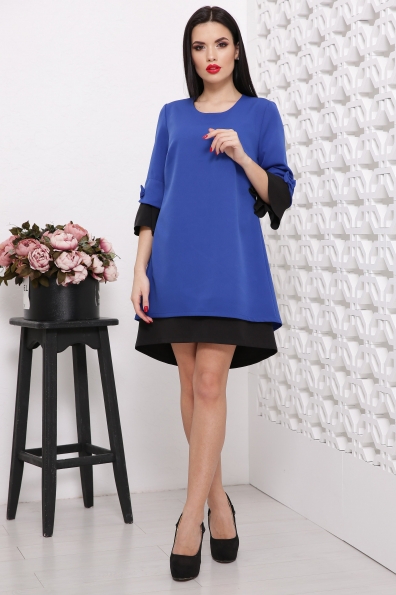 платье "Стела"электрик+черный в интернет-магазине