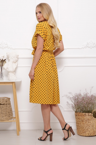 платье"Селена"горчица короткая юбка в интернет-магазине фото №2