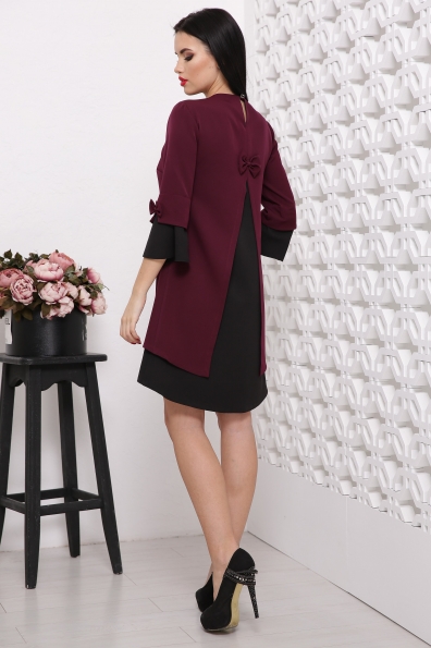 платье "Стела"вишня+черный в интернет-магазине фото №2