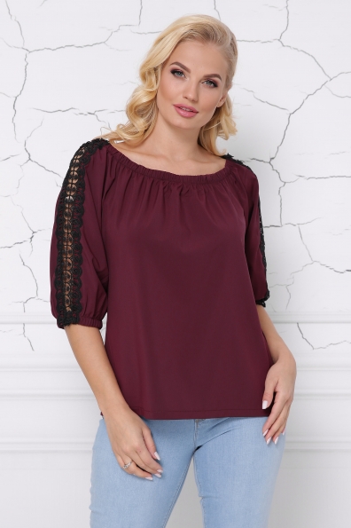 блуза "Франческа"бордо в интернет-магазине