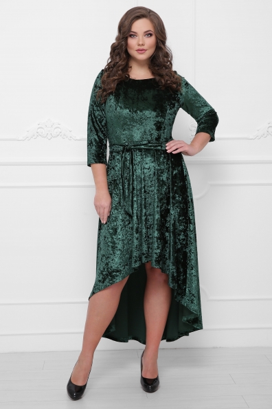 платье "Магия"бархат изумруд в интернет-магазине