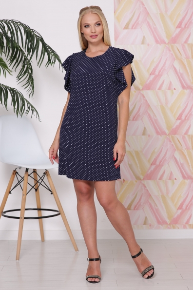 платье "Инга"синий горох в интернет-магазине
