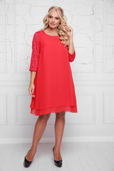 платье "Альба"красный в интернет-магазине фото №2