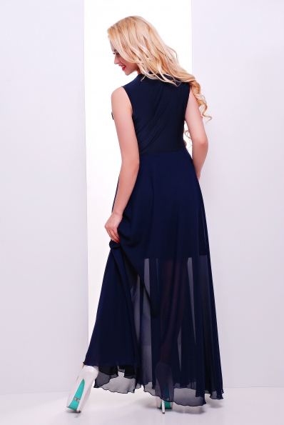 Сарафан "Глория "длинный  темно-синий в интернет-магазине фото №2