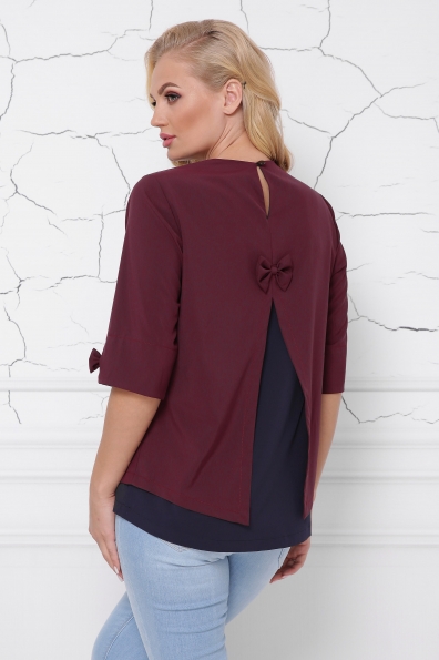 блуза "Стела"бордо в интернет-магазине фото №2