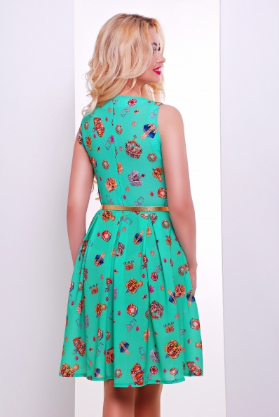 Платье "Изольда"зеленый в интернет-магазине фото №2