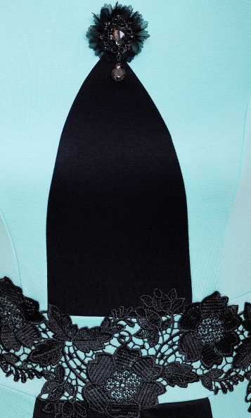 Платье "Лотос"мята+черный в интернет-магазине фото №2