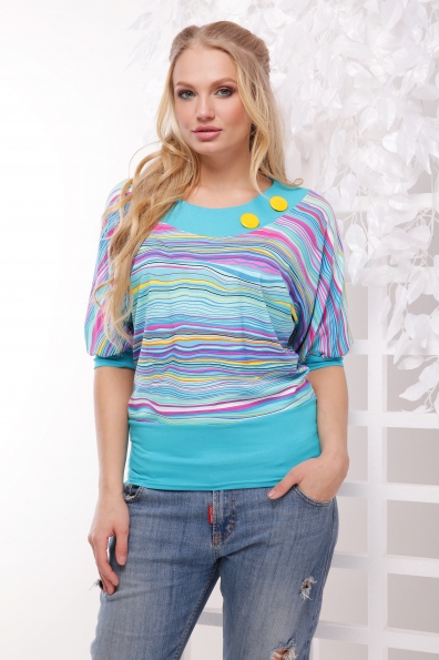 футболка "Сабрина"голубой+голубой в интернет-магазине