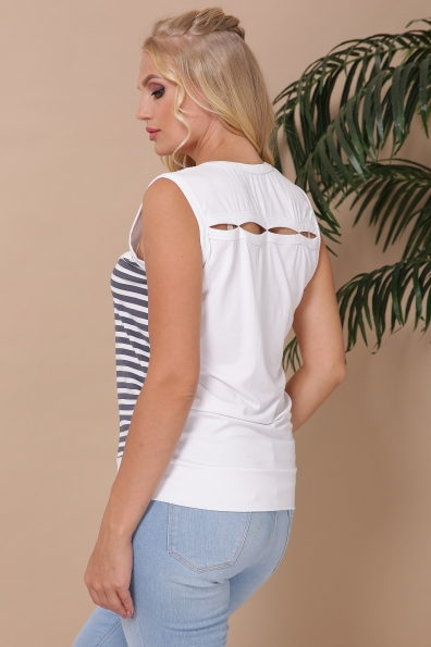 майка"Джеси"белый+серый в интернет-магазине фото №2