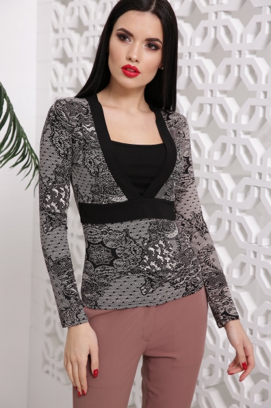 кофта "Ева"беж+черный в интернет-магазине