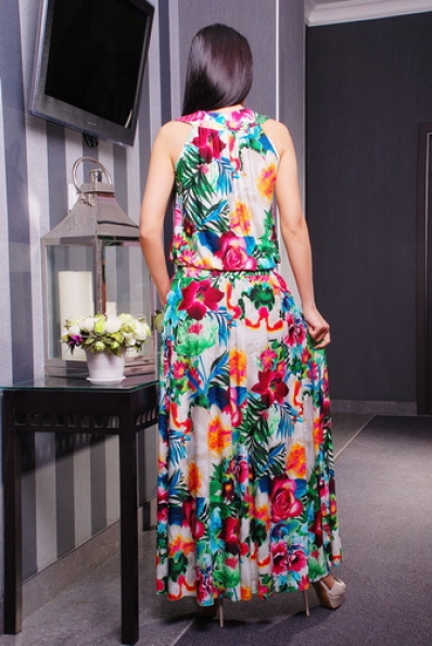 Сарафан "Светлана" коралловые цветы в интернет-магазине фото №2