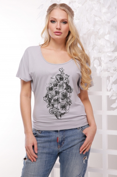 футболка "Мышка" серый. в интернет-магазине