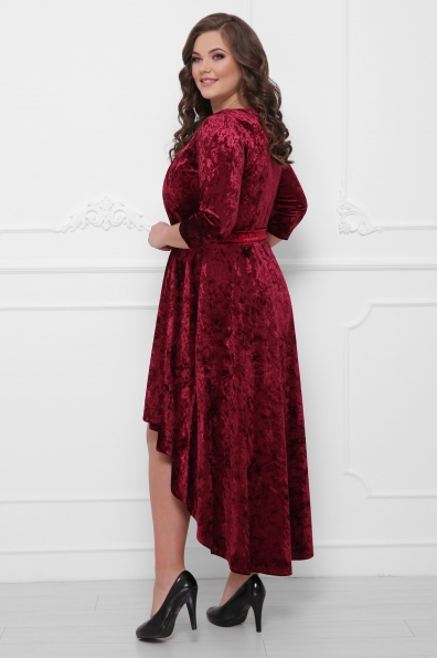 платье "Магия"бархат бордо в интернет-магазине фото №2