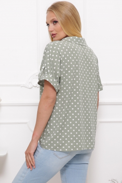 блуза"Сюзанна"оливка в интернет-магазине фото №2