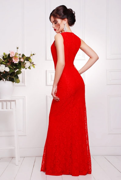Платье"Мимоза"красный в интернет-магазине фото №2