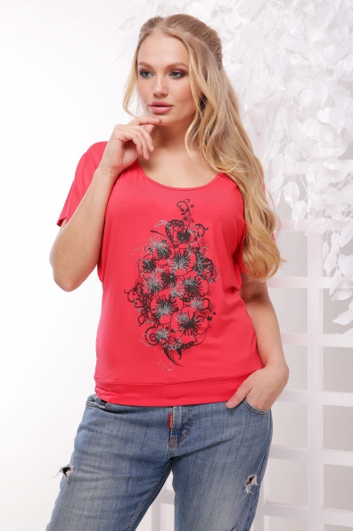 футболка "Мышка" коралл. в интернет-магазине