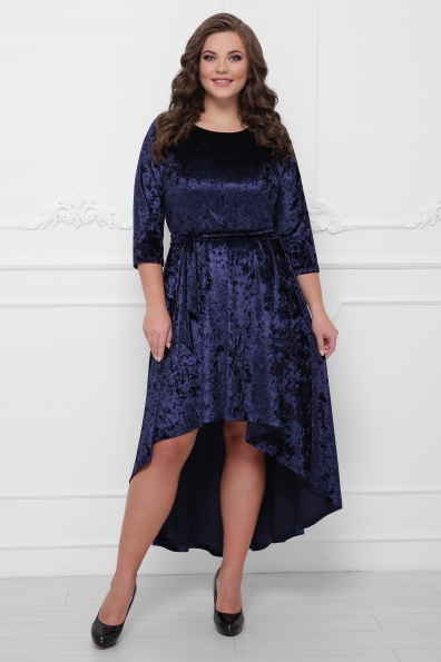 платье "Магия"бархат темно-синий в интернет-магазине