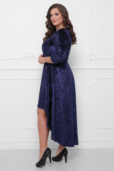платье "Магия"бархат темно-синий в интернет-магазине фото №2
