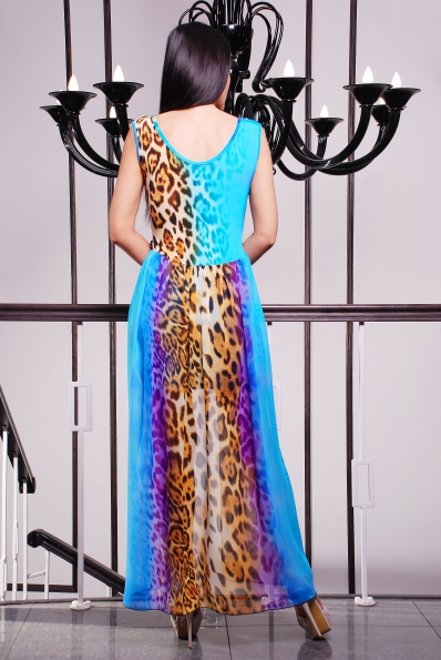 Сарафан "Пинаколада "длинный голубой в интернет-магазине фото №2