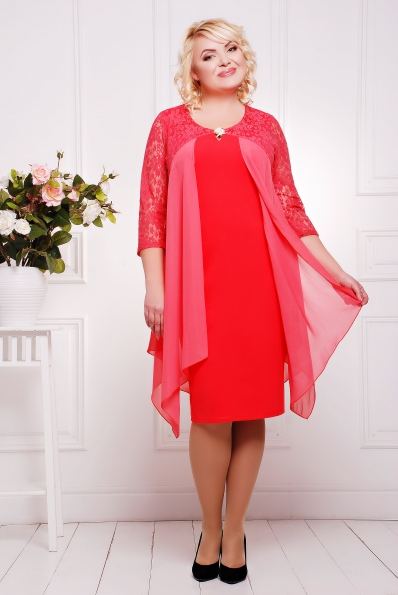 Платье"Роза"красный в интернет-магазине