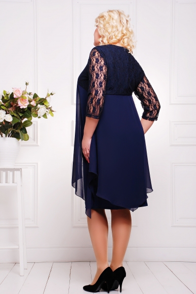Платье"Роза"темно-синий в интернет-магазине фото №2