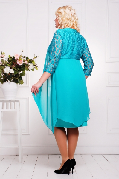 Платье"Роза"бирюза в интернет-магазине фото №2
