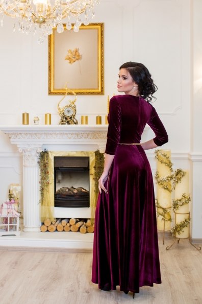 Платье "Лада"бордо в интернет-магазине фото №2