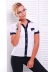 Рубашка "Ярослава"белый короткий рукав в интернет-магазине