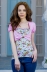 футболка "Лана" розовый+сиреневые цветы. в интернет-магазине