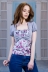 футболка "Лана"серый+розовые цветы. в интернет-магазине