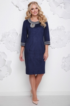платье "Мираж"замша темно-синий в интернет-магазине