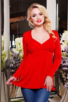 Туника "Запах"красный в интернет-магазине