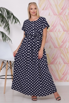 платье "Селена"синий горох в интернет-магазине