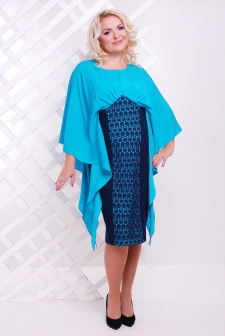 Платье "Рима"синий+бирюза в интернет-магазине