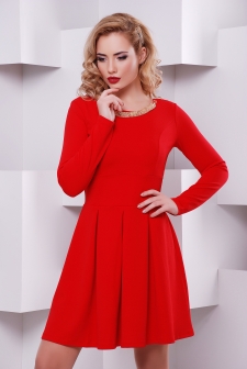 Платье "Кокетка"красный в интернет-магазине