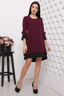 платье "Стела"вишня+черный в интернет-магазине