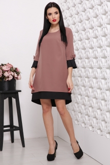 платье "Стела"кофе+черный в интернет-магазине