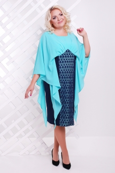 Платье "Рима"темно-синий+мята в интернет-магазине