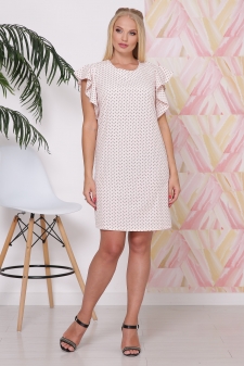 платье "Инга"персик горох в интернет-магазине