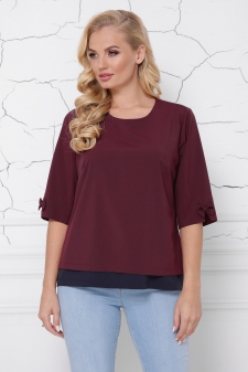 блуза "Стела"бордо в интернет-магазине