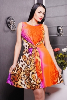 Сарафан "Сабрина" короткий коралл в интернет-магазине